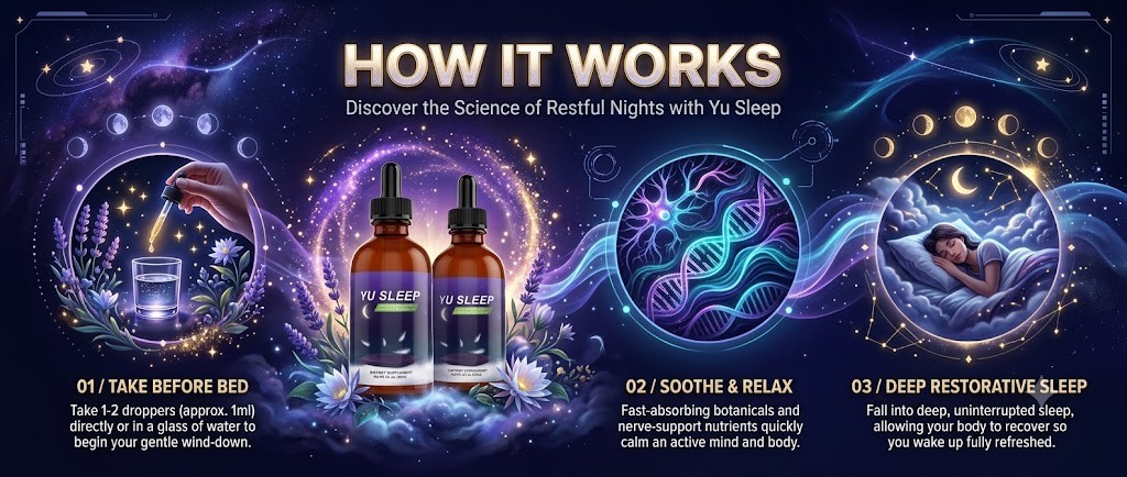 How Yu Sleep works: take before bed, soothe and relax, deep restorative sleep